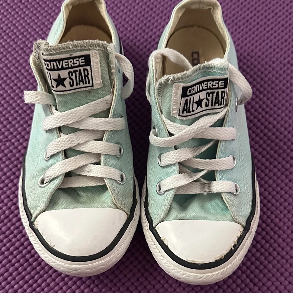 Converse Kids Sneakers in Aqua and White